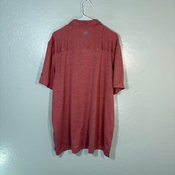 Vineyard Vines Polo Shirt Mens XL Red Micro Stripe Performance Scottsdale Cactus - Picture 5 of 7